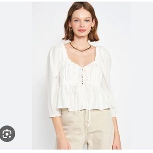 En Saison | White Tie Blouse